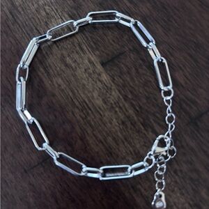 Silver Tone Chain Fashion Bracelet